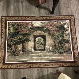 Flowered Doorway wall tapestry by artist Cyrus Afsary
